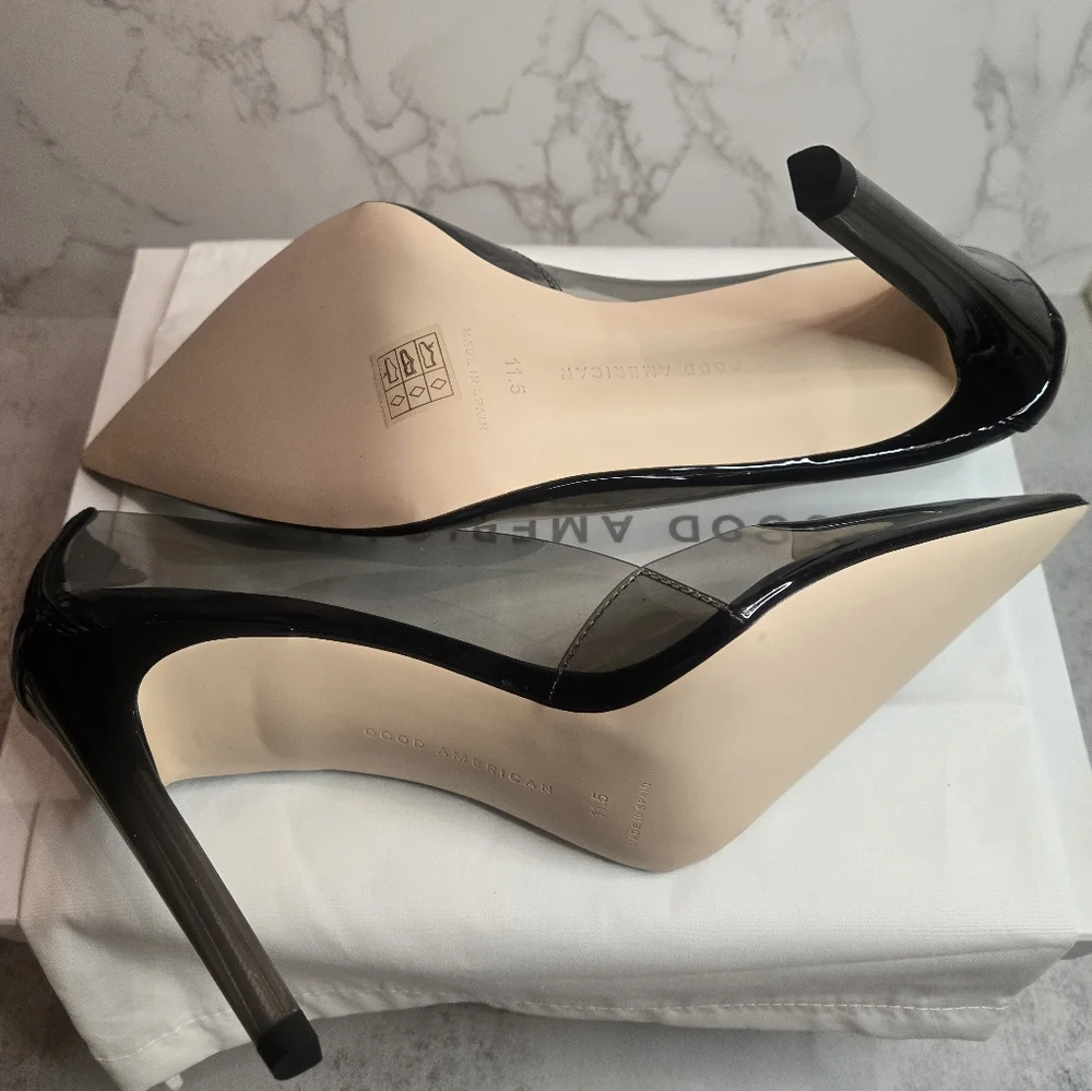Good American Cinder-F*cking-Rella Pumps in Light Smoke - Picture 4 of 5